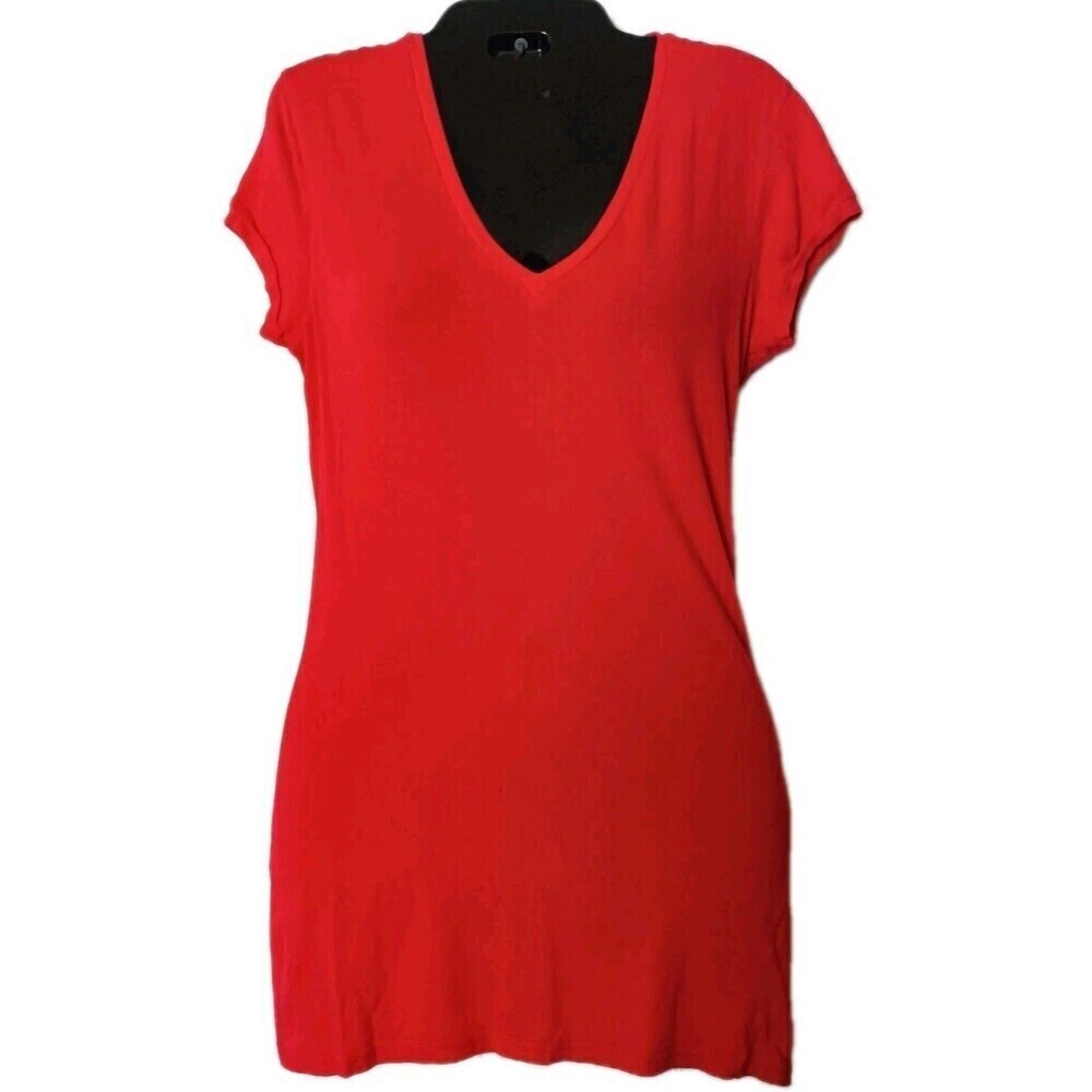 Vintage Y2K Baby Doll Top Women’s T Shirt Sz Large Red Cyber Mall Scene Emo Poof